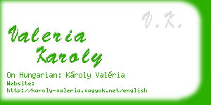 valeria karoly business card